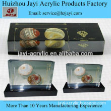 Albiaba China supplier OEM lucite acrylic block photo frame custom lucite block